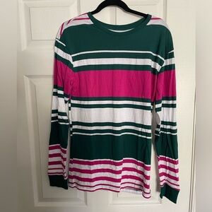PacSun Berry and Green Striped Tee NWT 100% cotton